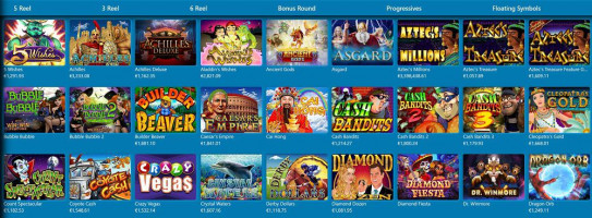 Slots selection at Slots Hall Casino